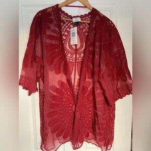 Lace kimono blouse